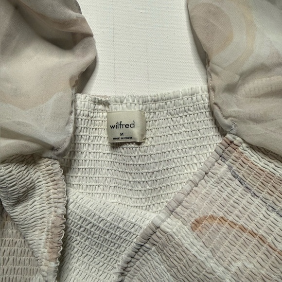 ARITZIA Wilfred Tempest Babydoll Dress Long Sleeve Smocked Ruffle - Picture 4 of 5